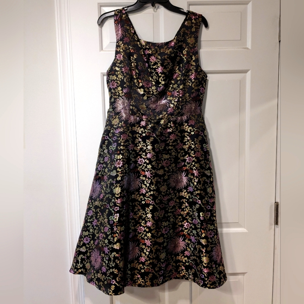 Gorgeous Metallic Vintage Formal Dress Size Large - Liza Luxe